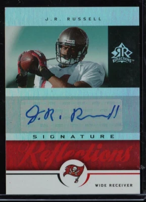 J.R.  Russell (Bucs) 2005 UD SR Reflections Signature Auto Red Parallel RC - Image 1 of 2