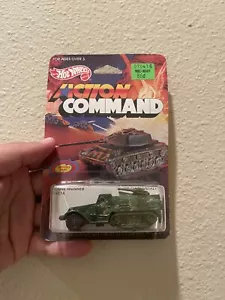 Vintage 1986 Hot Wheels Action Command Tank Gunner Olive Green #9374 - Picture 1 of 2