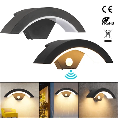 Aussenlampe mit/ohne Bewegungsmelder, LED Wandleuchte Aussen/Innen Wandlampe 18W - Bild 1 von 4