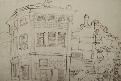 1986 Vintage original  pastel drawing landscape cityscape signed - Image 1 of 4