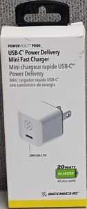 Scosche Industries Power Volt 20W Mini Cube USB-C Fast Charger - White - Picture 1 of 2