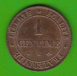 France 1 Centime 1875 K Almost Bu Good nswleipzig - Picture 1 of 2