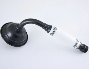 Aceite frotado latón teléfono estilo cerámica de mano de mano cabezal de ducha de baño Qhh073 - Imagen 1 de 6