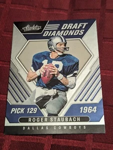 2022 Panini Absolute Football Draft Diamonds Roger Staubach DD-17 Dallas Cowboys - Picture 1 of 2