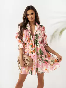 Women's Summer New Fashion Wear Loose Shirt Dress - Picture 1 of 4