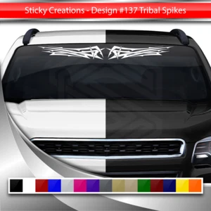 #137 TRIBAL SPIKES Decal Sticker Windshield Window Vinyl Graphic Banner Design - Foto 1 di 8