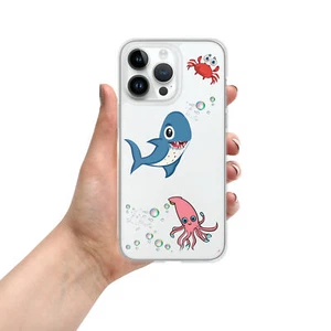 Clear Case for iPhone® with Cute Sea Animals - Picture 1 of 24