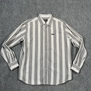 Vintage Avirex Shirt Mens Extra Large Striped Button Up Y2K Skater - Picture 1 of 8