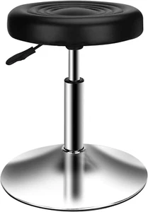 round Modern Bar Stool Heig Ht Adjustable 360 Swivel Stool,For Home Office Kitch - Picture 1 of 8