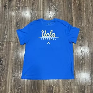 UCLA x Jordan Nike Fußball Dri-Fit Shirt Herren XXL Blau Gold Schriftzug Neu ohne Etikett - Bild 1 von 11