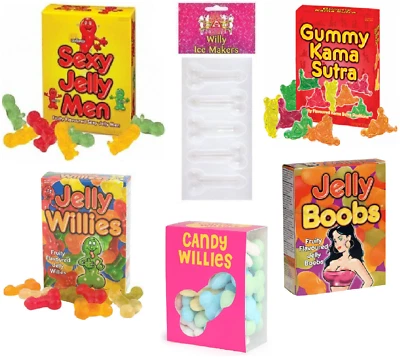 Jelly Willies Candy Gummy Kama Sutra sweets Nipple Ice for Stag Night Hen party