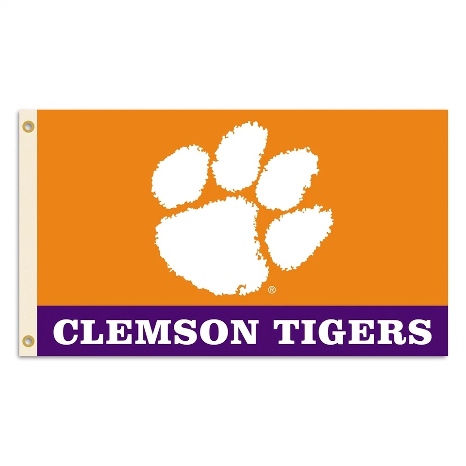 Bandera Clemson Tigers 2 caras 3' X 5' Foto 1 de 1