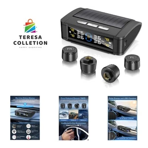 RV Externalw/Language Alarm,TPMS Tire Pressure Monitor System with Solar Char... - Picture 1 of 7