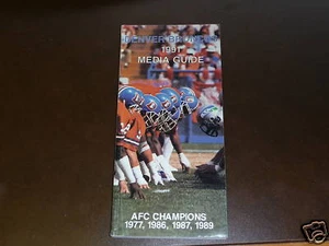 1991 DENVER BRONCOS FOOTBALL MEDIA GUIDE  - Picture 1 of 1