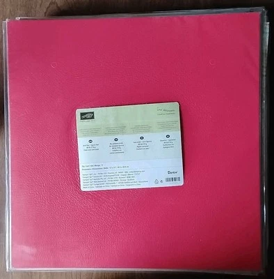 ✨NEW ✨Stampin Up "Sandable Real Red" 12 x 12 card stock Core’dinations Textured - Image 1 of 4