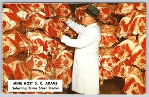 DER ADAMSHURST HAUS Prime Steer Steaks Wisconsin Reprint Postcard AF388 - Picture 1 of 2