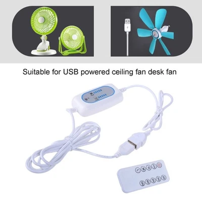 Para Cable de Extensión USB con Temporizador y Control de Velocidad para Ventilación USB - Imagen 1 de 4