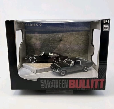 Greenlight Steve McQueen Bullitt Diorama Ford Mustang Dodge Charger Serie 2 Foto 1 de 4