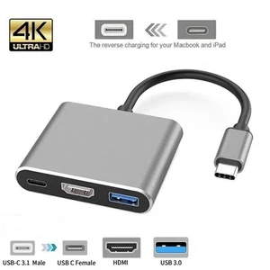 USB Type C to HDMI HDTV TV Cable Adapter Converter Hub for Macbook Android Phone - Picture 1 of 8