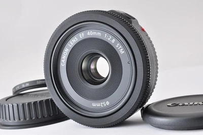 Lente Canon EF 40mm f/2.8 STM Single Focus Pancake AF negra para montaje EF... - Imagen 1 de 4
