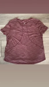 Camisa de mujer Lululemon manga corta borgoña púrpura jaspeado talla grande  - Imagen 1 de 7