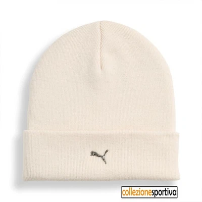 CAPPELLO BERRETTO METAL PUMA CAT HIGH CROWN BEANIE - 026404-04 - col. bianco - Immagine 1 di 3
