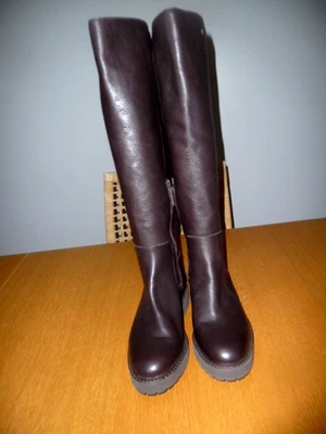 COLE HAAN BROWN LEATHER WATERPROOF KNEE HIGH BOOTS UK 6 - Image 1 of 4