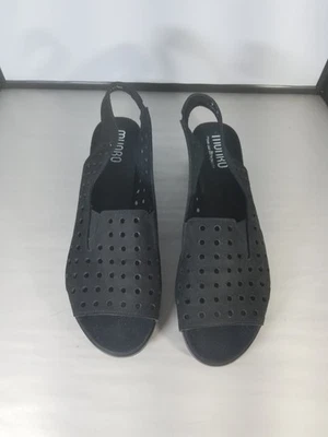 Munro Mickee Slingback Open Toe Soft Nubuck Sandal Size 9M NWOB Black - Image 1 of 4