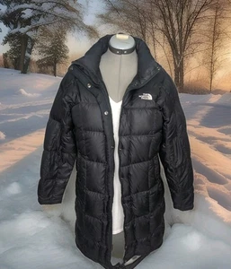 Abrigo parka largo de plumón The North Face Metropolis para mujer grande negro acolchado de invierno - Imagen 1 de 15