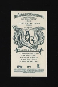 2012 Topps Allen & Ginter Mini NNO #9 Yonder Alonso Print/50 - Picture 1 of 2
