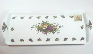 Vassoio panini vintage Royal Albert Old Country Roses melamina 15"L x 6,5"W - Foto 1 di 10