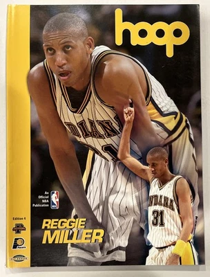 Hoop Magazine 印第安纳步行者队比赛计划 2004 年雷吉·米勒 (G3) — 第 1/2 张图片