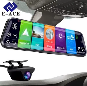 10" Mirror Dash Cam 4G Android Front&Rear GPS WiFi Night Vision Full Touch 24h - Picture 1 of 20