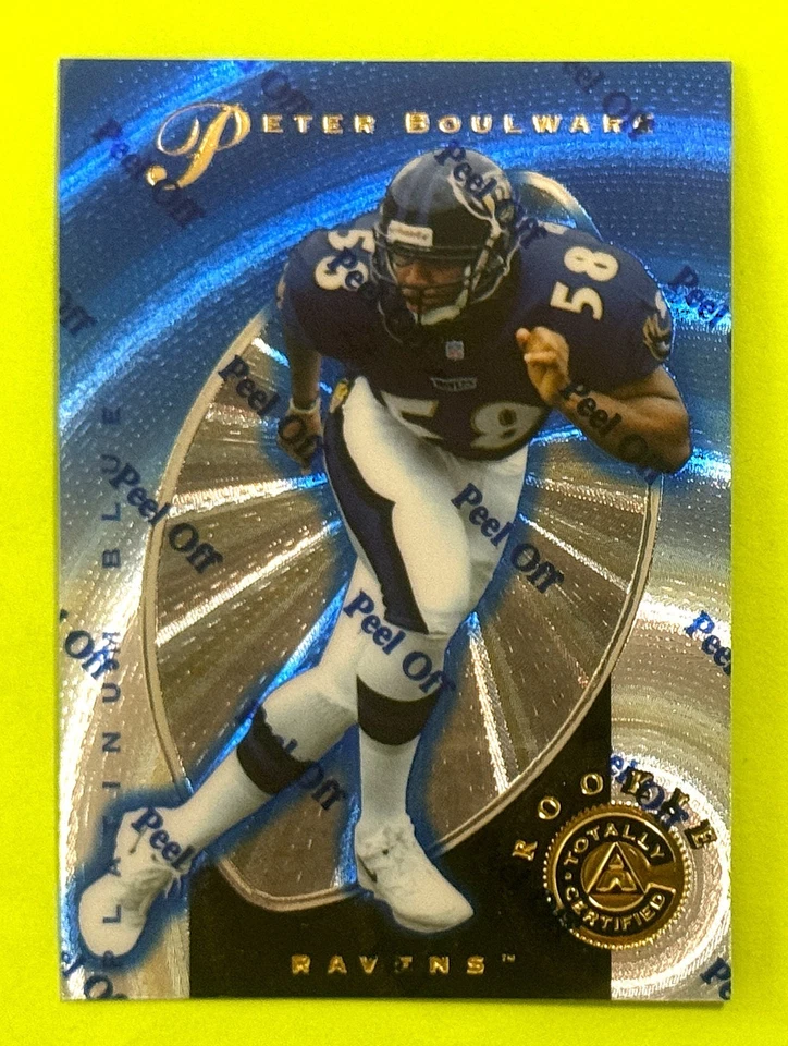 1997 Pinnacle Totally Certified Peter Boulware RC #/2499 Baltimore Ravens FSU - Image 1 of 3