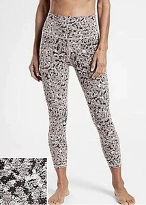 Athleta Elation strukturierte 7/8-Tight Meadow schokoladengemusterte Leggings Damen S P - Bild 1 von 9