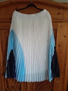 VIA MILANO Plisseerock knöchellang bedruckt Rundumdehnbund 42             1 - Bild 1 von 4