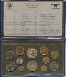 1984 Francia - Paigi monedas - 12 valores FDC - Bild 1 von 1
