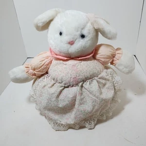 Vintage 1990 TL Toys Hase Plüsch Osterhase Geschenkkorb rosa Stofftier - Bild 1 von 24