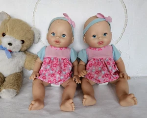 Mattel Little Mommy Wipey Dipey Dolls ~ Twins ~ 12" Interactive Baby Dolls 2009 - Picture 1 of 14