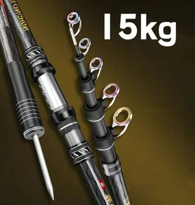 Teleskop Angelruten Kohlefaserrute Big Game Long Cast Angelrute Reise - Bild 1 von 16