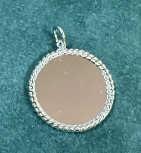 Sterling Silber Kreis Punkte Rand Seil Charm von Rembrandt 925 RQC 8163 - Bild 1 von 6