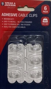 Kabelclips selbstklebend transparent 6 Stück transparent Kabelclips Schnurhaken Halter - Bild 1 von 5