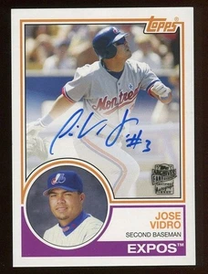 2015 Topps Archives Fan Favorites Auto Jose Vidro #FFA-JV Auto On Card Expos - Picture 1 of 2