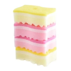Yellow Pink Colors Multi-Functional Sponges Non-Scratch Scrub Sponges Househo... - Picture 1 of 9