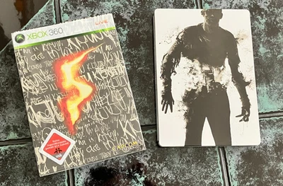 Resident Evil 6 + 5 - Steelbook Edition - Xbox 360 Spiele USK 18 - Zustand gut - Bild 1 von 3