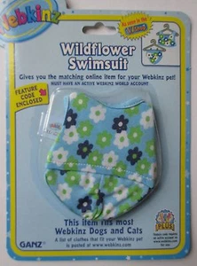 At WILDFLOWER COSTUME DA BAGNO si adatta alla maggior parte dei vestiti WEBKINZ abbigliamento CODICE vestito il tuo animale domestico - Foto 1 di 3