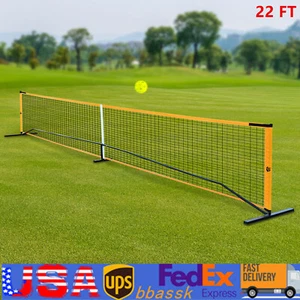 Set Pickleballs Portatile 22ft Giardino Parco Sport Tennis Pickleball Rete Paddle - Foto 1 di 14