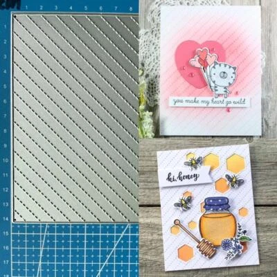 Metal Cutting Dies Background Scrapbooking Embossing Paper Card Crafts Stencils - Image 1 of 4