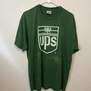 Vibtage Oneita Power 50 Plus Green UPS Single Stitch Graphic T-Shirt Size XL - Bild 1 von 10