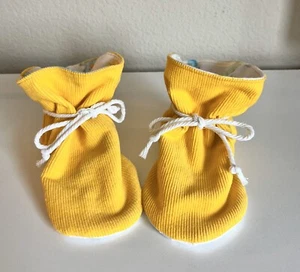 Golden Yellow baby TV booties SIZE LARGE - Picture 1 of 4